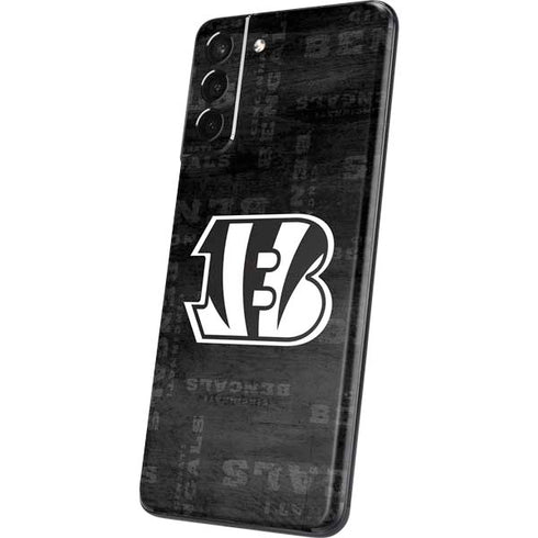 NFL Cincinnati Bengals Black & White Galaxy S21 Plus 5G Skin